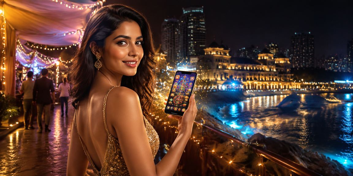 Mumbai Bandra Mobile Casino vibrant blue and gold style
